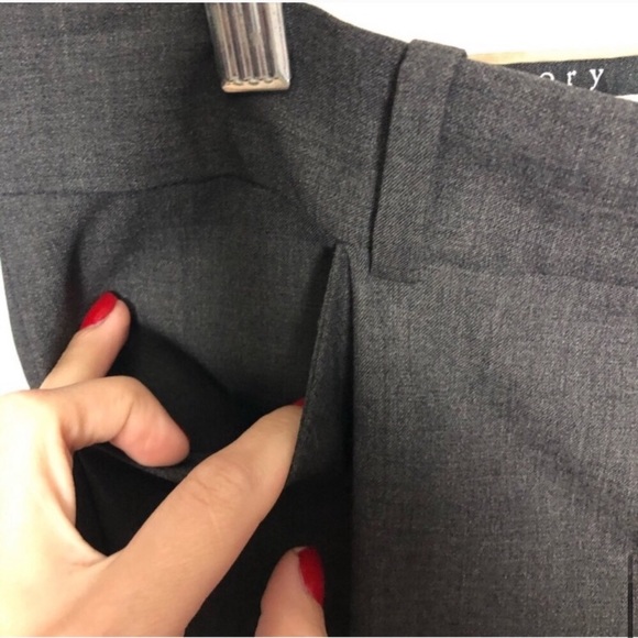 Theory Max C Tailor Gray Trouser Pant Size 4 - Picture 8 of 10